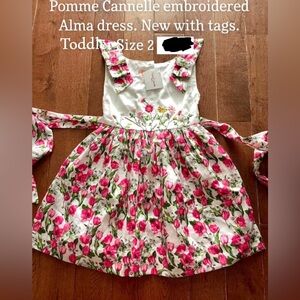 Pomme Cannelle embroidered Alma dress - NWT - Toddler size 2